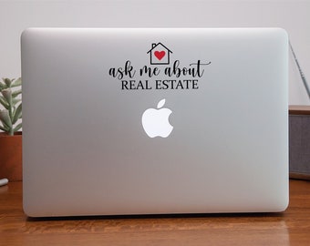 Ask Me About Real Estate Marketing Decal, Vinyl Decal for Real Estate Marketing, Realtor Vinyl Decals for cars/surfaces, Realtor Key