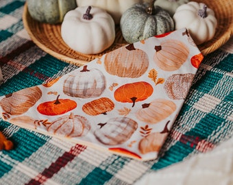 Fall Pumpkins Over the Collar Dog Bandana that Slips onto their Existing Collar.