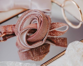 Wedding Day Pink Shimmers Dog Leash.