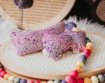 Cotton Purrfection, Handmade Catnip Toy for Your Feline Friend, Organic Cat Nip Toy, Pink Girly Cat Toy With Bell, Jingly Kitty Toy, Cat Mom