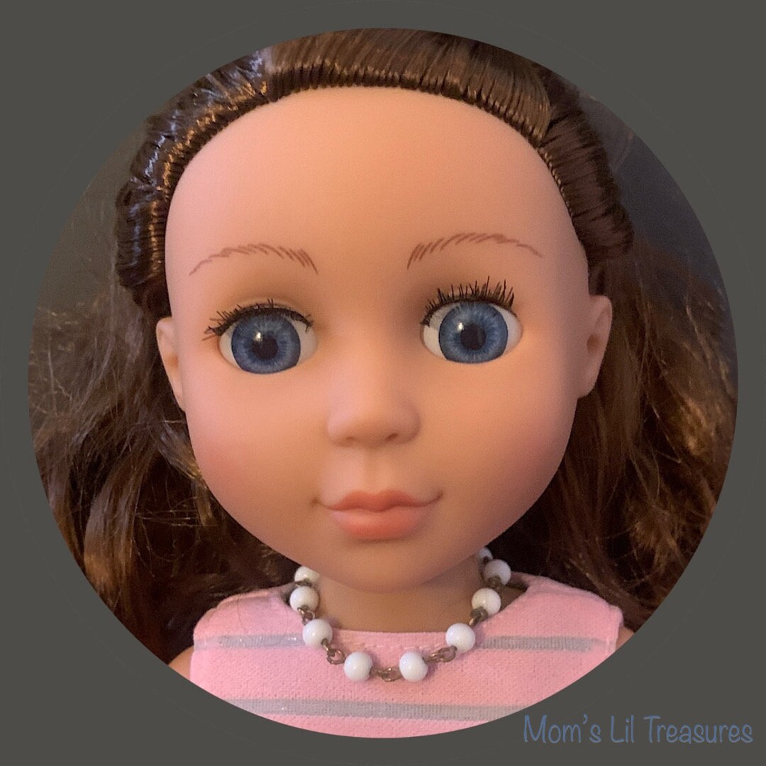 White Bead Doll Necklace 14 Inch Glitter Girls Glamour Girlz Etsy