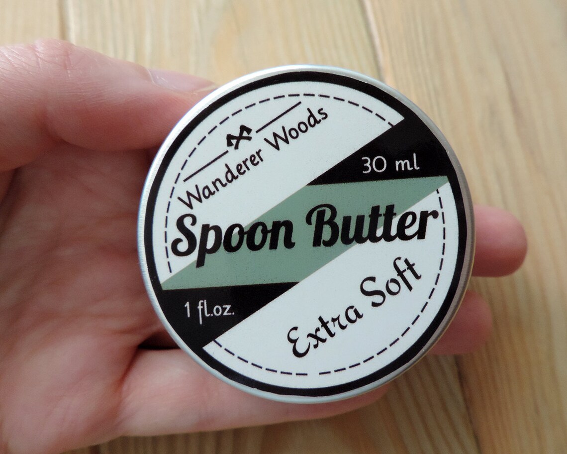 100 Natural Wood Wax Beeswax Wood Butter Board & Spoon Etsy