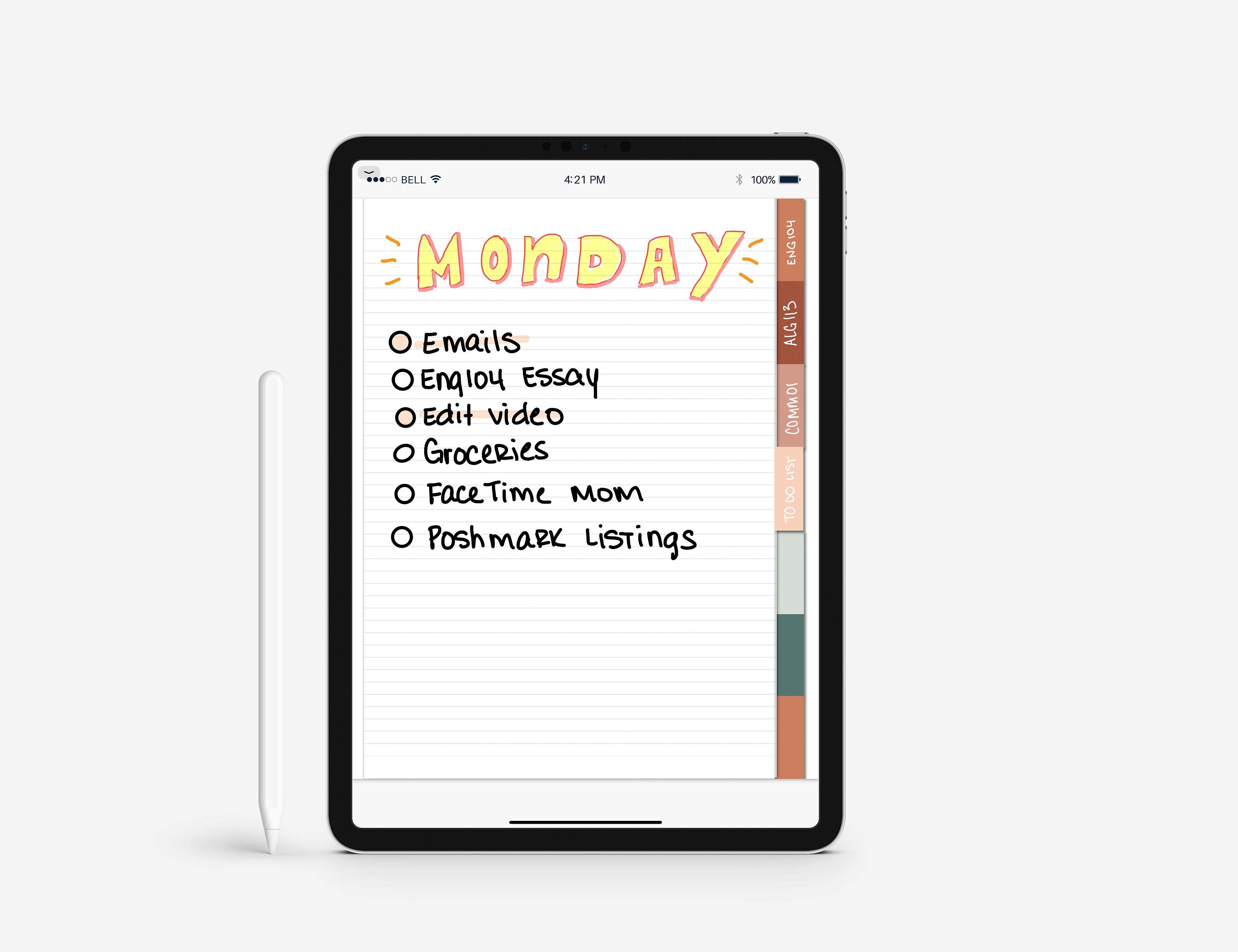 Goodnotes 7subject Interactive Digital Notebook & 5 Covers Terra Cotta Colors Etsy
