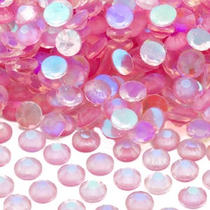 Pink Aurora Non-Hotfix Flatback Glass Rhinestones for Embellishments 2-6mm | SS6-SS30
