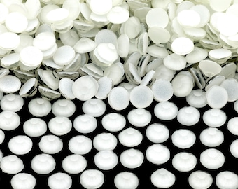 Neon White Non-Hotfix Flatback Glass Rhinestones for Embellishments 1.4-6mm | SS3-SS30
