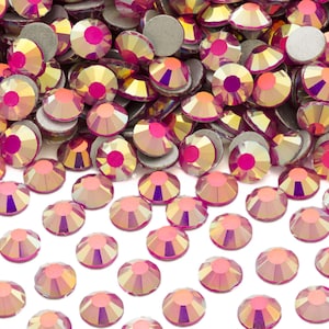 Mystic Rose AB Non-Hotfix Flatback Glass Rhinestones for Embellishments 2-6mm | SS6-SS30
