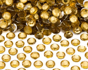 Golden Crystal Flatback Resin Rhinestones for Embellishments and Nail Art 2-6mm