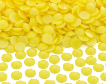 Opaque Light Yellow Flatback Jelly Resin Rhinestones for Embellishments and Nail Art 3-5mm
