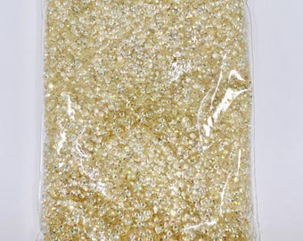 CLEARANCE Yellow Crystal AB Flatback Jelly Resin Rhinestones for Embellishments and Nail Art 3mm Bulk Bag 100,000 Pieces