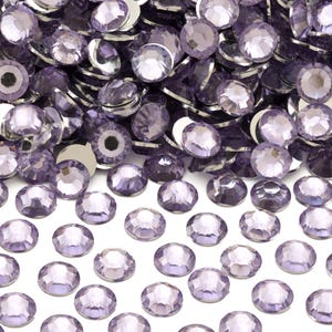 Light Purple Flatback Resin Rhinestones for Embellishments and Nail Art 2-6mm