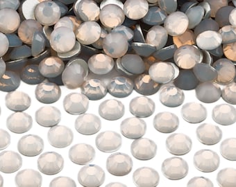 White Opal Non-Hotfix Flatback Glass Rhinestones for Embellishments 1.4-6mm | SS3-SS30