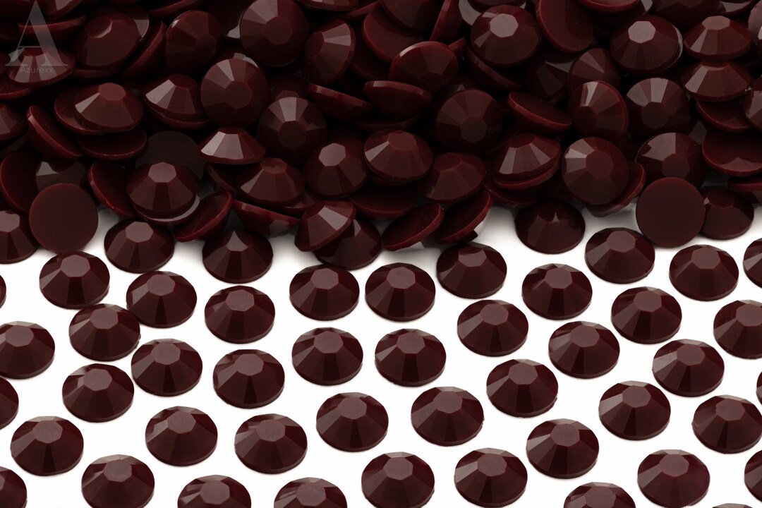 Opaque Maroon Flatback Jelly Resin Rhinestones for Embellishments and ...