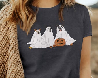Cattle Dog Halloween Apparel, Heeler Halloween Tshirt, Dog Ghost Tshirt, Unisex Tshirt, Dog Mom Halloween Gift, Three Dog Ghosts