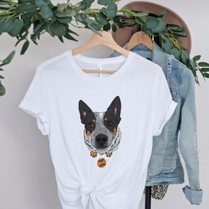 Blue Heeler Fetch Shirt from Artwork by AK