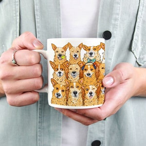 Red Heeler, Ceramic Mug, "Cattle Dog Expressions"