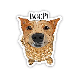WEATHERPROOF Cattle Dogs, Red Heeler, 3-Inch Vinyl Decal Sticker “Boop! 2"