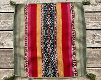 Andean Altar Cloth, natural dyes, alpaca wool