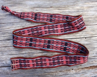 Wrap Belt - Alpaca Wool - Handwoven wrap belt made with plant-based dyes - from the Peruvian Andes