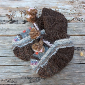 Baby Booties,Hand Knitted, Baby Alpaca image 1