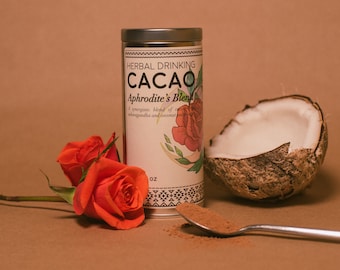 Aphrodite's Blend: Herbal Drinking Cacao, Drinking Chocolate for moments of Connection, Discourse, and Communal Sharing.