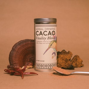 Herbal Drinking Cacao, Vitality Blend- Drinking Chocolate.  Transform Your Well-Being.