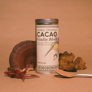 Herbal Drinking Cacao, Vitality Blend Drinking Chocolate. Transform Your Well-Being. Bild 1