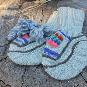 Baby Booties,Hand Knitted, Baby Alpaca image 3