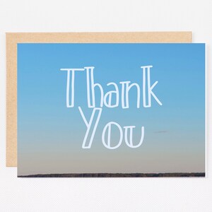 Sky Thank You Card, Printable Card, Digital Download, Sky, Photo, 5x7, A7