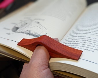 Wood Reading Assistant - Thumb Page Holder - One Hand Book Holder - Reading Ring - Book Buddy - Gift for Book Lover