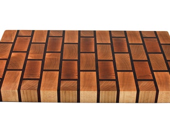 Butcher Block End Grain Brick Cutting Board - Hard Maple & Padauk