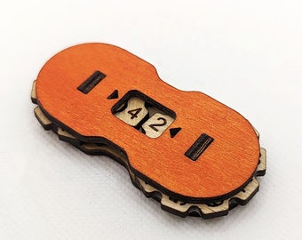 Wood Health Counter 0-99 - Life Counter - HP tracker for D&D, Pathfinder, Role Playing (RPG) Games, Board Games, Table Top Games, MTG