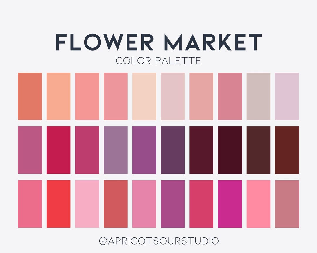 Flower Market Color Palette - Etsy