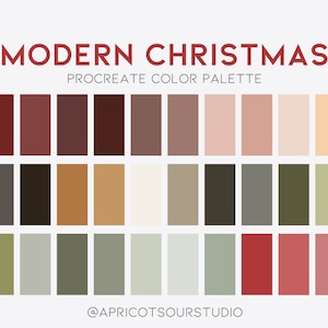 Modern Christmas Procreate Color Palette