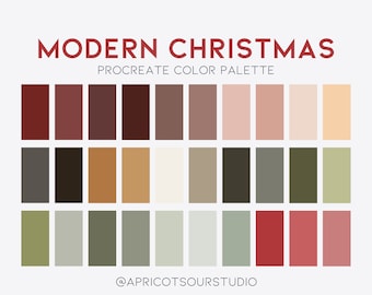 Modern Christmas Procreate Color Palette