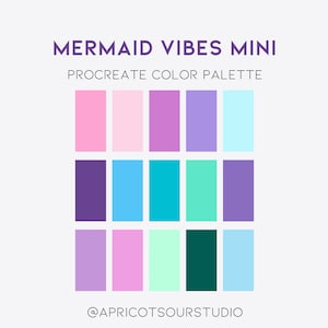 Summer Procreate Mermaid Color Palette Mini