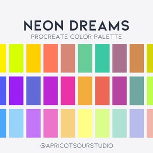 Neon Dreams Procreate Color Palette