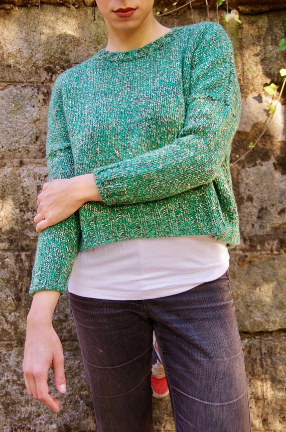 green wool jumper womens