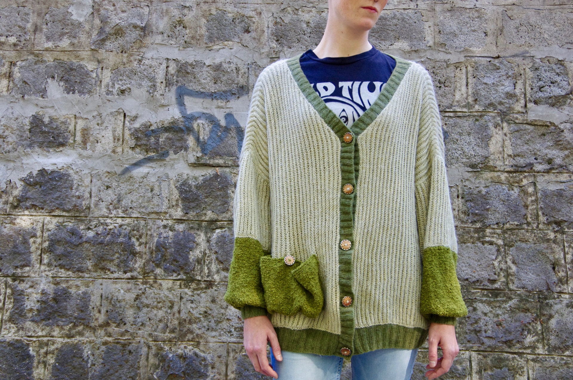 Moss top green cardigan