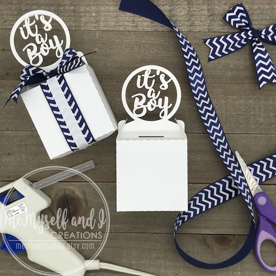 Download It S A Boy Baby Shower Svg File Favor Box Svg Treat Box Etsy