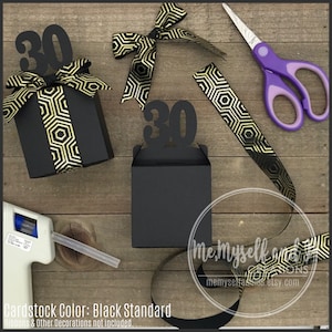 30ème anniversaire, Fichier SVG, Favor Box SVG, Treat Box SVG, Treat Box Cutting Die, Favor Box Template, Candy Buffet, Svg File for Cricut