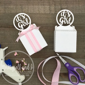 È un file SVG per baby shower per ragazze, Favor Box SVG, Treat Box SVG, Treat Box Cutting Die, Favor Box Template, Candy Buffet, Svg File per Cricut