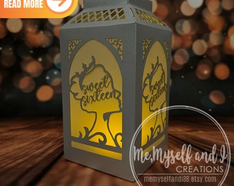 Sweet 16 Luminaries Centerpiece, Laser Cut Cardstock