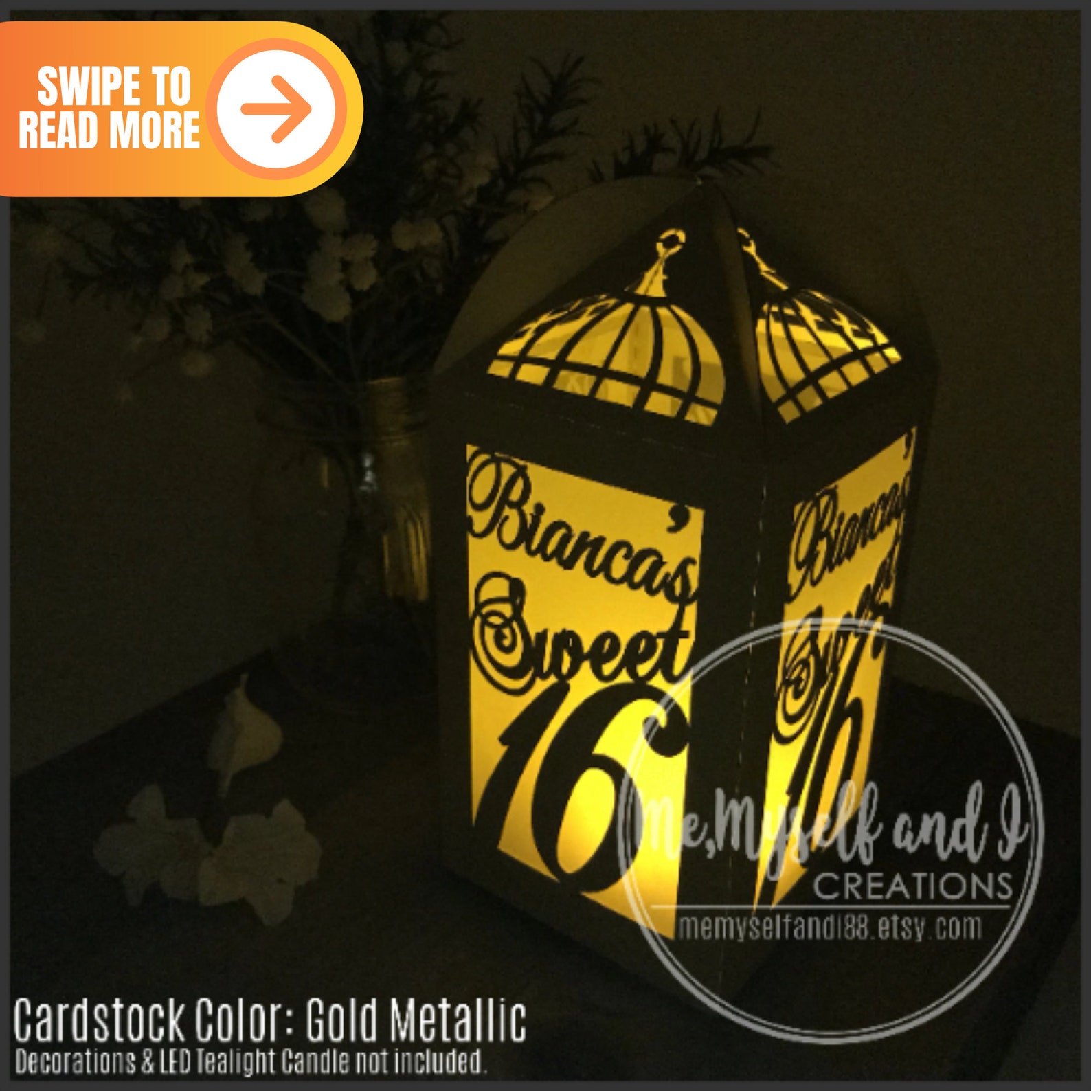Sweet Sixteen, Sweet 16 Decorations, Centerpiece for Dining Table