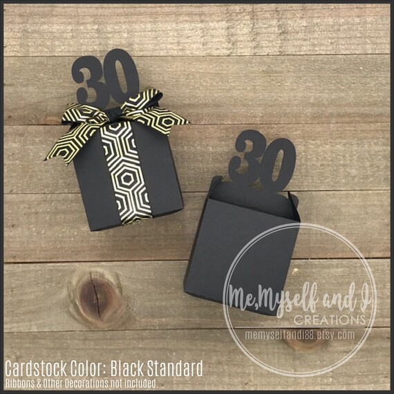 30 Pack Cardboard Gift Boxes for Party Favors Black