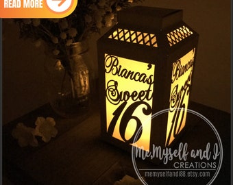 Sweet 16 Decorations, Sweetheart Table Decor, Paper Lantern Set, Table Decorations for Birthday, Centerpiece for Dining Table, Center Pieces