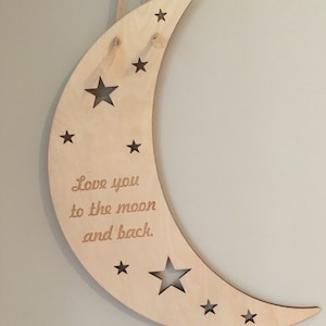 I love you to the moon and back sign