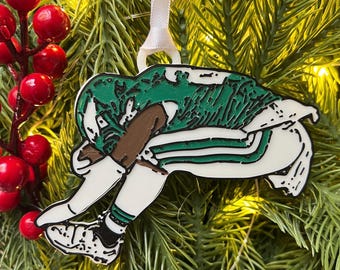 Saquon Barkley Eagles Ornament | Philadelphia Football Christmas Ornament | Philly Sports Fan Gift | Go Birds | 3D Printed