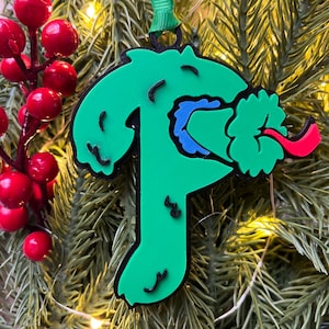 Philly Phanatic Ornament | Philadelphia Phillies “P” Ornament | 3D Printed Philly Sports Gift | Funny Green Christmas Ornament | Media Pa