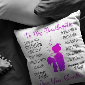 To My Beloved Granddaughter   Love Grandma Pillow or Pillowcase, Gift For Granddaughters, Birthday Granddaughter, Granddaughter Pillow Gift