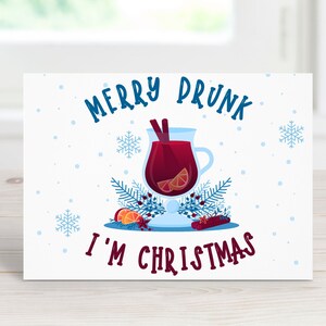 Lustige Betrunkene Weihnachten Klappkarten Witzig Offensive Neuheit Weihnachtskarten Set, Humor Schimpf Banter Weihnachtskarte